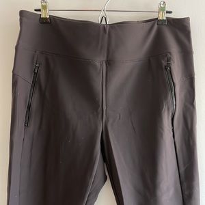 Athleta Hybrid Stellar Tights size XL EUC dark taupe brown